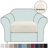 Funda de Asiento a Cuadros de Piña Más Vendida en Amazon Transfronteriza Moderna Simple Color Sólido Elástica Todo Incluido Gruesa Funda para Cojín de Sofá
