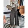 ¡Wan oro aceite producto único~! Pantalones anchos simples y versátiles para mujer, nueva colección otoño 2026, con mucha caída, holgados y casuales