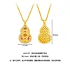 Novo pingente de cabaça borboleta com diamantes vermelhos vazados em estilo chinês, banhado a ouro com diamantes, um colar luxuoso e elegante para mulheres