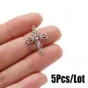 5 Piezas/Paquete Colgante de Cruz para Hombre Árbol de la Vida Rosa Acero Inoxidable Accesorios para Collar Pulsera Pendientes DIY