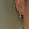 26 Modelos Nuevos de Pendientes Minimalistas Geniales de Nicho con Microincrustaciones de Diamante, Exquisitos Tachuelas de Cruz Versátiles, Pinzas para Orejas de Alta Gama