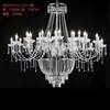 Decoração de casamento moderna estilo europeu lustre de cristal hall de hotel adereços de decoração de salão de casamento lustre de salão de banquetes de hotel