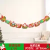 Bandera de papel de Navidad creativa bandera de color banderín de cadena flor banner de dibujos animados de Navidad decoración de tienda