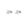 Brincos de Tarraxa Flor Borboleta Tridimensional Simples de Luxo Leve para Mulheres Versáteis Brincos de Temperamento Luxo Leve Toque de Alta Qualidade Joia de Orelha Atacado