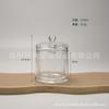 Copo de Vela Transparente Sino Dourado com Tampa de Vidro Espessado Porta-Velas Ins Estilo Escandinavo Frasco de Aromaterapia Recipiente de Cera DIY Feito à Mão