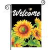Bandera de jardín de lino de doble cara con diseño de crisantemo, planta verde primaveral, para patio, fiesta al aire libre, bienvenida, transfronteriza, Amazon
