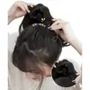 Coleta de Peluca para Mujer, Estilo Corto con Ondas Grandes, Cabello Largo y Rizado, Boca de Tigre Simulada Natural y Realista, Coleta Falsa