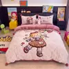 2026 Nuevo Estilo de Pompón Engrosado Estampado Formato Grande Dibujos Animados Alto Gramaje Leche Polar Conjunto de Tres Piezas Conjunto de Cuatro Piezas Sábana Cama Cama