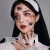 Pegatina de Tatuaje de Araña de Halloween Transfronteriza Nueva Telaraña Estéreo 3D Premium Pegatina de Tatuaje Divertida para Fiesta