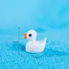 Figurita de patito amarillo, adorno para terrario de musgo, diorama en miniatura, accesorio decorativo creativo, artesanía de resina