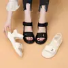 Sandalias Deportivas Planas para Mujer 2026 Verano Nuevas Antideslizantes Suela Suave Estudiante Punta Abierta Estilo Universitario Velcro Zapatos de Playa