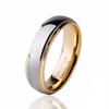 Anillo de oro de carburo de tungsteno galvanizado, joyería de compromiso para parejas europeas y americanas, fabricantes de anillos de acero de tungsteno al por mayor