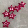 Tarjeta de estrella de cinco puntas con hilo blanco y rojo rosa, totalmente nueva, 19 mm, japonesa, hecha a mano, venta directa de fábrica, 2023