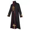 Disfraz de Cosplay de Halloween Sacerdote de Terror Túnica Negra Disfraz de Sacerdote Misionero Cosplay Dos Dimensiones Disfraz de Escenario