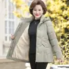 Casaco de Algodão de Inverno para Mãe, Jaqueta Curta Estilosa da Moda, Novo Modelo 2025, Jaqueta Acolchoada de Algodão para Mulheres de Meia-Idade e Idosas, Roupa de Inverno com Acolchoado de Algodão