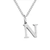 Collar con Colgante de Letra Emanco Acero de Titanio No se Desvanece Cadena para Clavícula Cadena de Hueso de Serpiente de Acero Inoxidable Nicho Europeo y Americano para Mujeres
