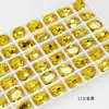 Dongzhou Diamante Dorado Uñas Diamante Mixto Forma Explosiva Corazón Torcido Cuadrado Gordo Huevo de Paloma Azúcar de Roca K9 Cristal Accesorios para Uñas