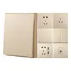 Tomada Simon E6 Series Champagne Gold Painel de Energia de Cinco Furos Loja Oficial Website Oficial Casa Oficial com USB