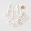 Roupa de Bebê Verão Algodão Puro Conjunto Dividido Fino Primavera Roupa de Ar Condicionado para Bebê Ajuste Fino Tamanho 66 Masculino Primavera Classe A 8