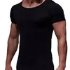 Nueva Camiseta Casual de Moda para Hombre con Retazos Camiseta Casual Deportiva de Manga Corta para Hombre de Verano