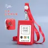Set de Poliuretano con Múltiples Ranuras para Tarjetas, Portatarjetas de Identificación, Funda de Cuero, Portatarjetas de Identificación Personalizado con Correa, Insignia de Trabajo, Insignia, Tarjeta de Identificación, Autobús
