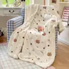Ins macia e fofa manta de inverno quente de flanela de leite para gato, cobertor de ombro espesso de lã de cordeiro, manta decorativa para sofá