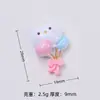 Componentes de accesorios creativos hechos a mano DIY de dibujos animados de gatos dulces rosas y blancos, materiales para accesorios pequeños de resina de pegamento de crema al por mayor