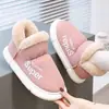 Botas de nieve de invierno para mujer, gruesas, impermeables, con suela gruesa, forradas de felpa para abrigar, zapatos de algodón para uso en interiores