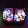 Charms LED Parpadeantes de Navidad para Crocs, Flores para Zapatos, Charms Impermeables para Crocs, Hebillas para Zapatos, Accesorios Decorativos de Alta Calidad, Adornos para DIY