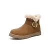 Botas de Nieve Cálidas y Peludas de Suela Gruesa Zhr para Mujer, Nuevo Estilo de Invierno, Zapatos Birkenstock Forrados de Felpa, Zapatos de Algodón Antideslizantes Ultraligeros para Mujer