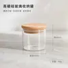 Frasco hermético a prueba de humedad de bambú y madera de alto borosilicato producción por lotes personalizada a partir de dibujos frasco de vidrio para almacenamiento de panadería galletas bocadillos