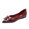 Zapatos de Charol 2026 Nuevo Estilo Coreano Primavera y Verano Zapatos Casuales Versátiles de Tacón Bajo Puntiagudos de Punta Poco Profunda para Mujer Fabricante