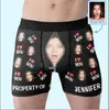 Ropa interior para hombre transfronteriza Pod DIY de una sola pieza Envío directo Plantilla de cara de avatar Boxer ajustado personalizado flexible