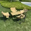 Juego personalizado de silla lunar para exteriores y mesa enrollable para camping, picnic, equipo de barbacoa, puesto de mercado nocturno, juego completo de mesas y sillas al por mayor
