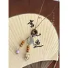 Nuevo collar colgante de cerámica estilo Zen chino para mujer, accesorio de cadena larga para el cuello estilo étnico bohemio, cadena para suéter de cordón colgante