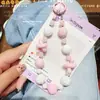 Cadena Creativa de Nudo Colorido para Teléfono Colgante de Dopamina Llavero con Cuentas Colgante Mismo Estilo de Xiaohongshu Accesorio para Bolso