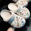 Fivela de Sapato Crocs Gema de Gelatina Acessórios Cristal Transparente Colorido Corrente de Pérolas DIY Fivela de Sapato Decorativa Flor de Sapato