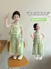 Conjunto de Pantalones Hanfu para Niñas Verano 2026 Nuevo Estilo Ropa Tradicional China para Niños Conjunto de Dos Piezas de Nuevo Estilo Chino para Niña
