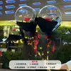 Barraca de bola de onda Vermelho da internet luminosa fogo com balão de luz flor luminosa para empurrar buquê material rosa gás