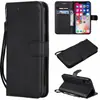 Funda de Cuero de Color Puro Lgg8 Funda Tipo Cartera con Patrón de Piel de Cordero Stylo7 Funda Flip para Teléfono Retro Q6 Funda Protectora tipo Cartera V50 K30