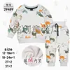 Sudadera de Otoño Nueva de Cuello Redondo Transfronteriza Material Ropa para Bebés y Niños Traje de Dos Piezas Traje Deportivo Casual [Mayoreo]