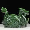 Adornos de Dragón de Cerámica Tang Sancai Hogar Dragón del Zodiaco Dragón Verde Esquina de Suplemento Solución Artesanías Sala de Estar Regalos Adornos de Joyería