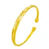 Pulsera Abierta de Imitación Oro Vietnamita con Patrón de Estrella, Pulsera de Latón Chapado en Oro de Fénix Único, Suministro al por Mayor para Puestos del Mercado