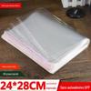 Saco autoadesivo OPP 24*28 grande camada dupla 5 silk espesso saco plástico transparente saco de vedação à prova de poeira