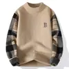 Artículos de Venta Caliente Transfronterizos, Productos Populares en Stock, Nuevos Suéteres Casuales de Cuello Redondo Otoño e Invierno, Prendas Básicas de Punto, Prendas de Punto para Hombre