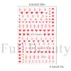 Nuevas pegatinas de arte de uñas transfronterizas ins corazón rojo cartas de póker A Día de San Valentín corazón de póker pegatinas adhesivas para uñas