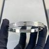 V Oro Versión Alta Amor Clásico Gypsophila Tres Filas de Diamantes Pulsera Completa de Diamantes para Pareja Versión Ancha Gruesa Chapado en Oro Rosa de 18 Quilates