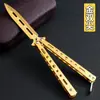 Venda Direta da Fábrica Faca Borboleta Faca de Treinamento Faca de Prática Faca Dobrável Aço Inoxidável Faca Ornamental Portátil Faca de Mão Sem Lâmina