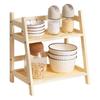 Prateleira de Armazenamento para Cozinha Organizador de Bancada Porta-Temperos Organizador em Camadas Armário de Armazenamento Multifuncional Suporte Simples para Copos