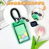 Suporte de cartão de música criativo com balanço aidou porta-crachá de estudante transparente capa protetora para crachá escolar crachá em estoque atacado fabricante de porta-cartão